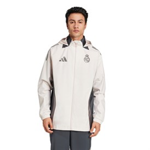 adidas Heren RMCF Real Madrid 24/25 Europese All Weather Jas Putty Mauve/Dark Grey/Charcoal