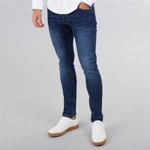 Bench Heren Ralemo Skinny Jeans Darkwash