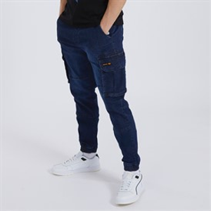 Bench Heren Goffey Slim Fit Jeans Donker Indigo Was