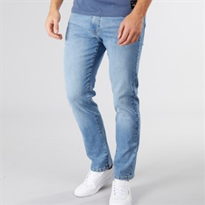 Crosshatch Jeans voor Heren Bandol rechte pasvorm lichtgewassen