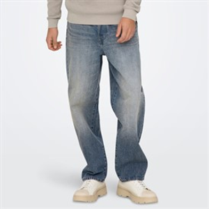 ONLY & SONS Heren Fade Losse Jeans Special Blue Grey Denim