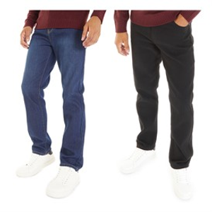 Smith And Jones Set van 2 Sazzi Jeans Heren Rechte Pasvorm Zwart/Donkergewassen