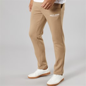 JACK & JONES Heren Vesterbro offene Saum Jogginghose Silver Mink/Wit