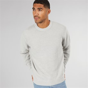 JACK & JONES Heren Rice Knit Trui Licht Grijs