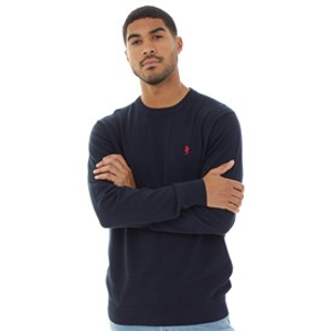 MCS Heren Crew Neck Ellison gebreide trui Donker Saffier