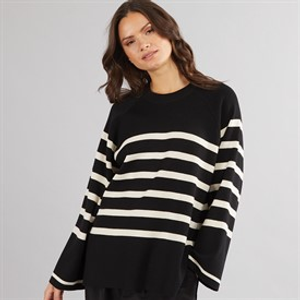 Noisy May Schwarzer Fifi Strickpullover Damen