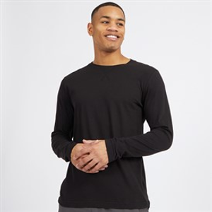 Brave Soul T-shirt met ronde hals met lange mouwen Heren Supreme Zwart