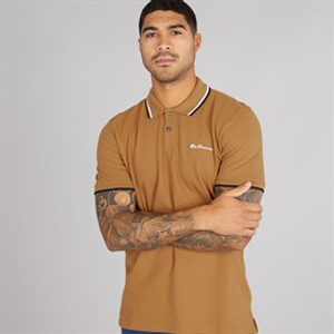 Ben Sherman Heren Twin Tipped Polo Light Brown