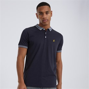 Brave Soul Heren Story Polo Shirt Navy