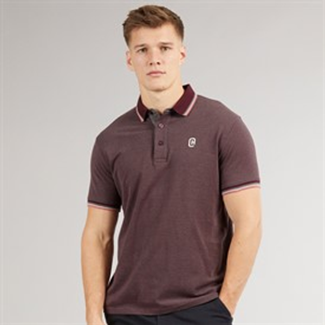 Crosshatch Heren Mettormoore Polo Burgundy