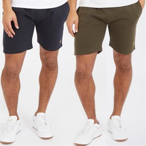Brave Soul Heren Set van 2 McCartney Shorts Navy/Khaki