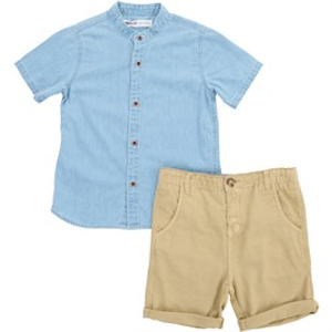 MINOTI Jongens Oxford Set Meerkleurig