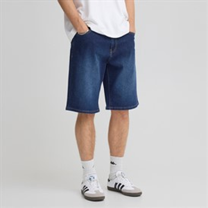 Solid Heren Sdjeni Denim Shorts Dark Blue Denim