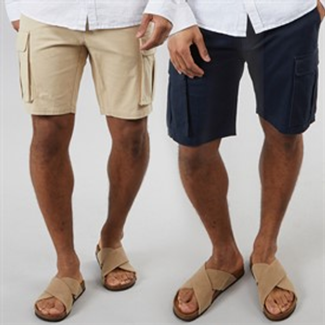 Vinson Herenshorts Roger Set van 2 Humus/Donkerblauw
