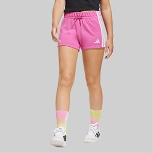 adidas Junior Meisjes Essentials 3 Strepen Shorts Semi Lucid Fuchsia/Wit