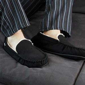 DKNY Heren Electra Mocassins Slippers Zwart