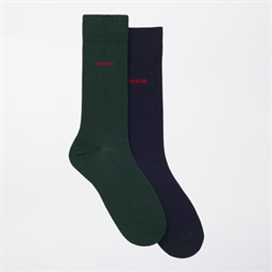 HUGO Heren twee paar sokken Dark Green