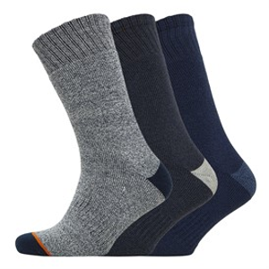 WEATHERPROOF Heren Thermo Sokken Driepack Navy/Blauw/Grijs Navy