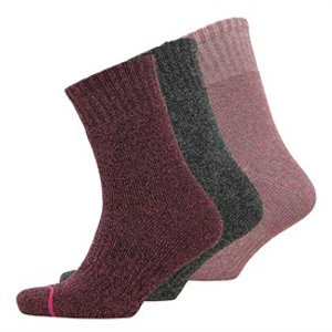 WEATHERPROOF Dames Thermische Sokken 3-Pack Rapture Roze/Middelgrijs/Zwart Medium Roze