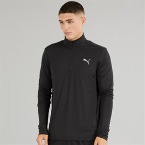 Puma Heren Run Favorite 1/4 Zip Hardloop Top Puma Zwart