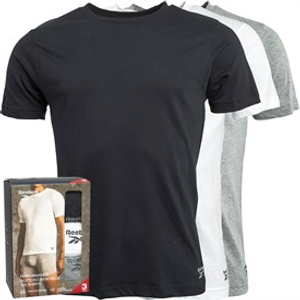 Reebok Herren Santo Drei Pack T-Shirts Schwarz / Grau Melange / Weiß