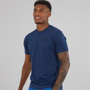 Under Armour Heren UA Sportstyle Left Chest Sports Performance Tops Marineblauw