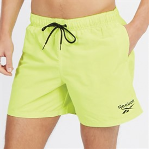 Reebok Heren Yale Zwemshorts Limegroen