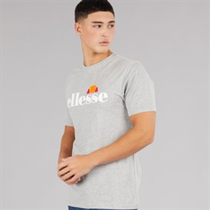 Ellesse Heren Prado 2 Groot Logo T-shirt Grey Marl