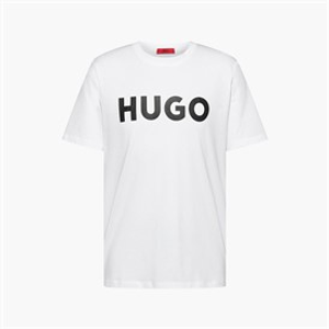 HUGO Heren Dulivio T-shirt Open White