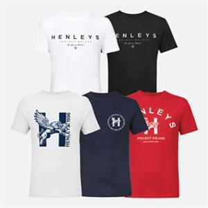 Henleys Heren Graphen T-shirts Meerkleurig