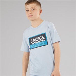 JACK & JONES Jongens Logan T-shirt Gedempt Blauw