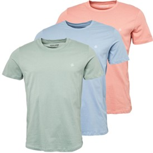 JACK & JONES Herenshirts JXJ Driepack Ashley Blauw/Rozet/Groen Milieu