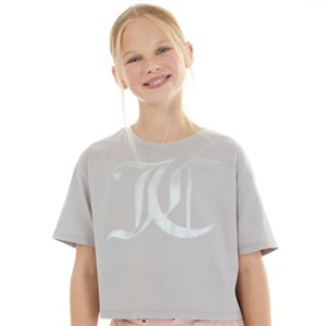 Juicy Couture T-shirt Meisjes Tonal Boxy Zilver Sconce