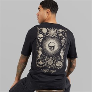 ONLY & SONS Heren Tristan Relaxed T-shirt Zwart/Skull