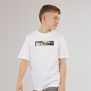 Puma Jongens Grafisch Camo T-shirt Puma White