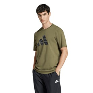 adidas Heren Codes Camo Grafisch T-shirt Olive Strata