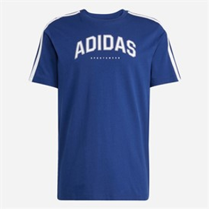 adidas Heren Codes Collegiate Lineaire Grafische T-shirt Dark Blue