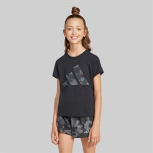 adidas Junior Meisjes Seizoensgebonden Essentials Bloesem T-shirt Zwart/Multicolor