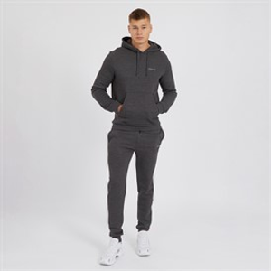 Crosshatch Hoodie en Joggingbroek Set Heren Antraciet Melange