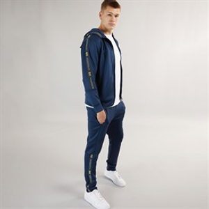Crosshatch Heren Trackside Tricot Trainingspak Marineblauw
