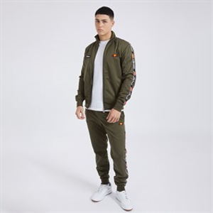 Ellesse Herensportpak Giraldo met tape Poly Kaki