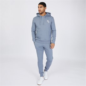 French Connection Herenscript Trainingspak Lichtblauw Melange/Wit