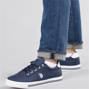U.S. POLO ASSN. Heren Bobby PU Sneakers Marineblauw/Wit PU