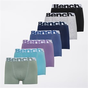Bench 7-pak bokserek dla niego kolor Czarny/Retro Blue/Navy/Dusted Grape/Grey Marl/Sage Green/Mid Blue
