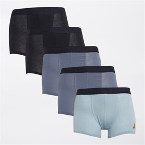 Brave Soul Jongens Set van 5 Boxers Marineblauw / Blue Steel / Blauw