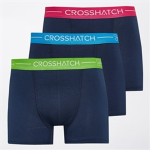 Crosshatch Heren Astral Drie Pack Boxers Navy