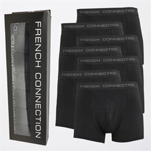French Connection Heren FC Zeven Boxer Trunks Pak Fc1 Black