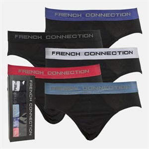 French Connection Heren Five Pack FC Onderbroeken FC4 Zwart