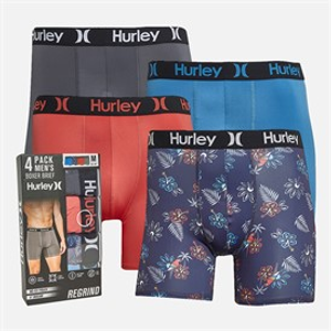 Hurley Heren Vier Pack Regrind Boxer Briefs Blauw / Rood