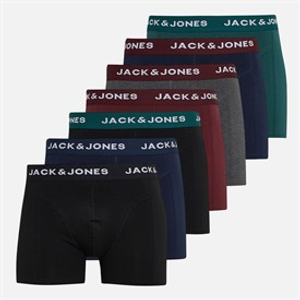 JACK & JONES Heren Chris Effen Set van 7 Boxershorts Navy Blazer/Navy Blazer/Zwart/Zwart/Port Royale/Dgm/Sea Moss